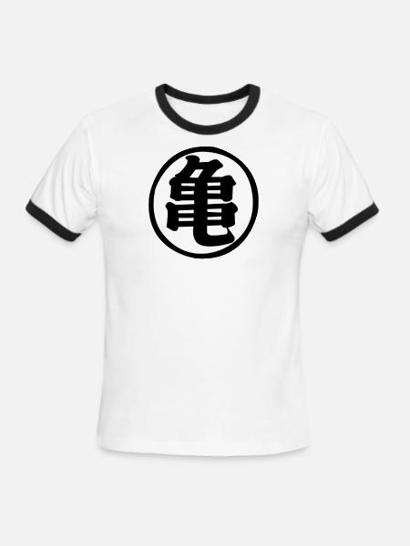 Dragon Ball Z Anime Kame - Men's Ringer T-Shirt - white/black