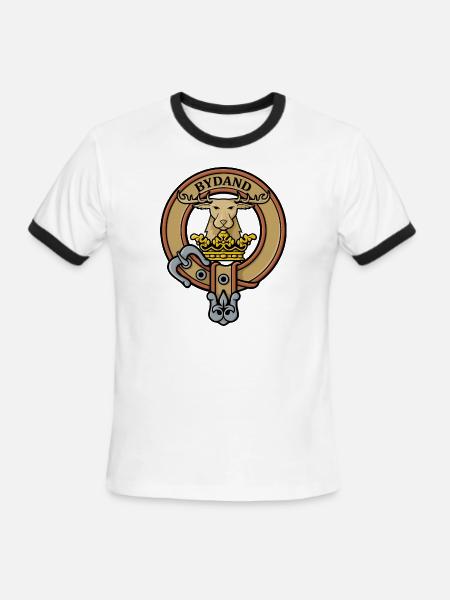 Clan Gordon Crest - Men's Ringer T-Shirt - white/black