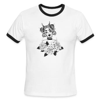 Miss Otherworldly - Men's Ringer T-Shirt - white/black - Front - Jackson (183cm)