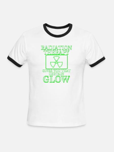 Radiation Therapy - Men's Ringer T-Shirt - white/black