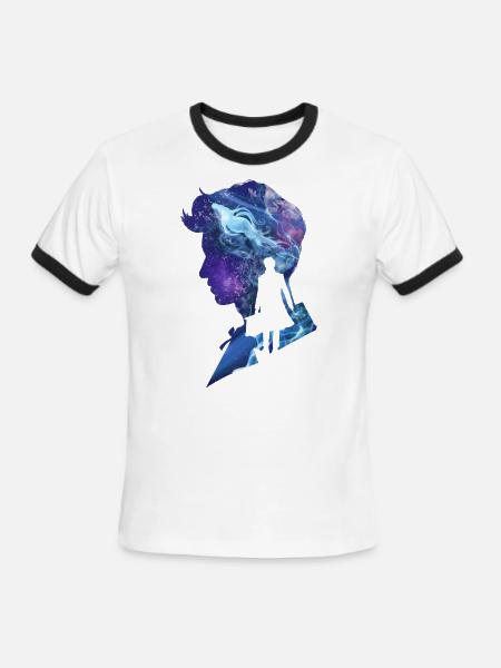 Fantastic Beasts Newt Scamander Silhouette - Men's Ringer T-Shirt - white/black