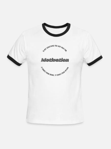Motivation - Men's Ringer T-Shirt - white/black