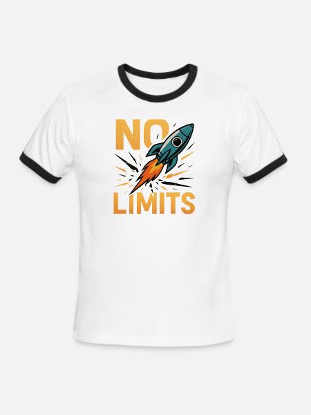 No Limits - Men's Ringer T-Shirt - white/black