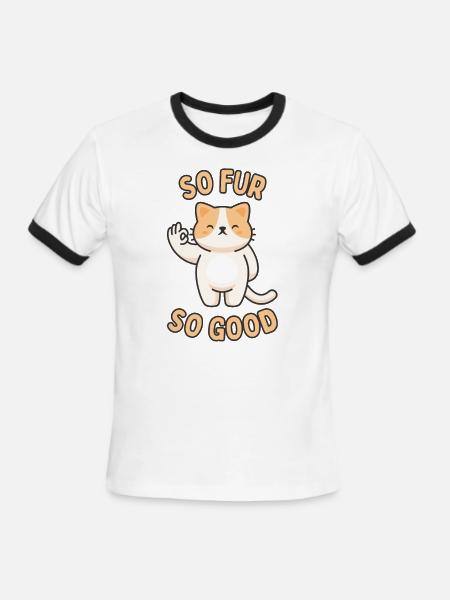 So Fur So Good - Men's Ringer T-Shirt - white/black
