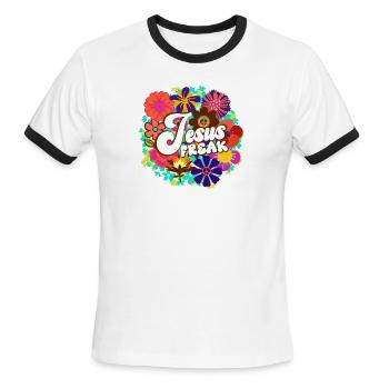 Jesus Freak - Men's Ringer T-Shirt - white/black - Front - Jackson (183cm)