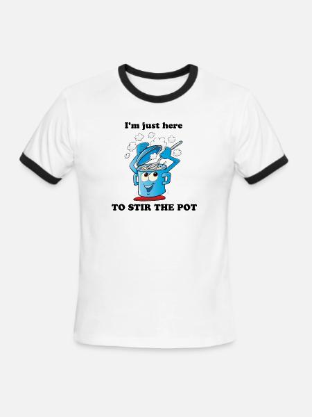 Stir The Pot - Men's Ringer T-Shirt - white/black
