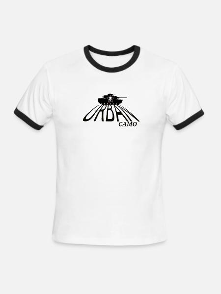 Urban Camo Tank - Men's Ringer T-Shirt - white/black