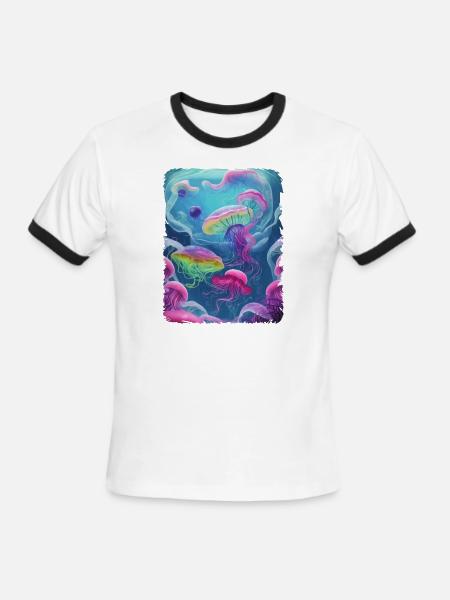 fantastical dream - Men's Ringer T-Shirt - white/black