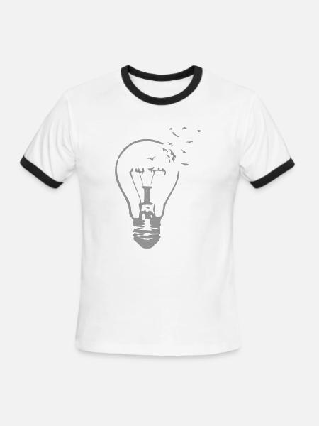 Broken Light - Men's Ringer T-Shirt - white/black
