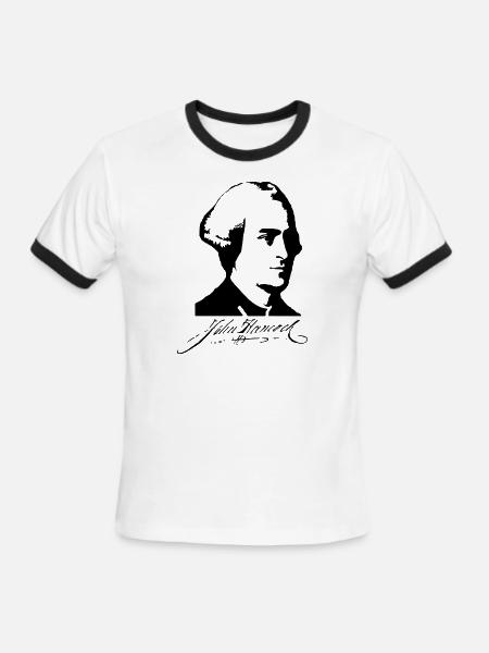 John Hancock - Men's Ringer T-Shirt - white/black