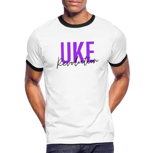Front Only Purple Uke Revolution Logo - Men's Ringer T-Shirt