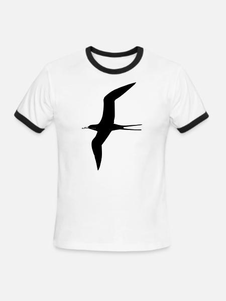 Frigate Bird - Men's Ringer T-Shirt - white/black