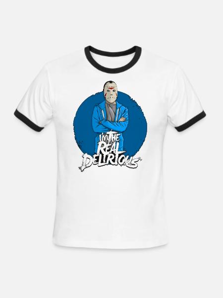 The Real Delirous Man H20 Phone & Tablet Cases - Men's Ringer T-Shirt - white/black