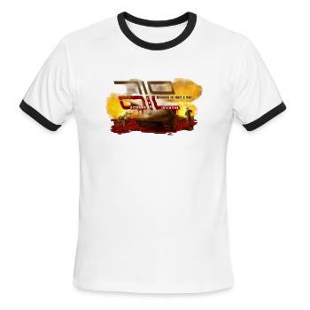 710 reasons to start a war - Men's Ringer T-Shirt - white/black - Front - Jackson (183cm)