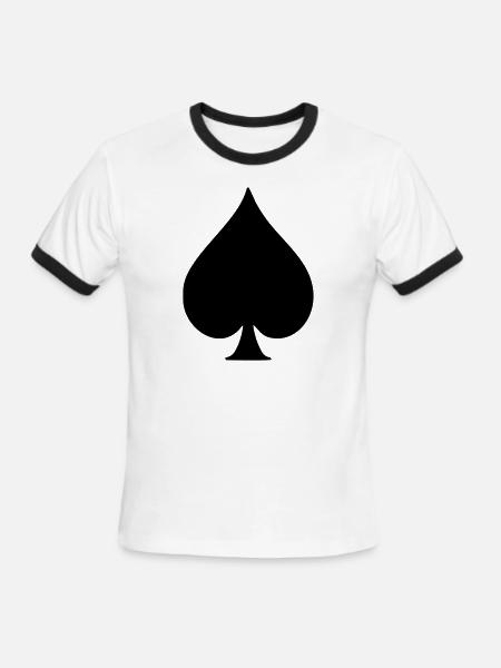 Spade - Men's Ringer T-Shirt - white/black