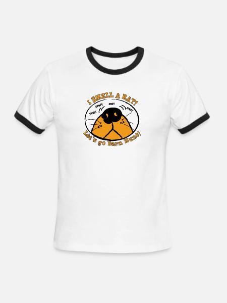 I Smell a Rat - Barn Hunt - Men's Ringer T-Shirt - white/black
