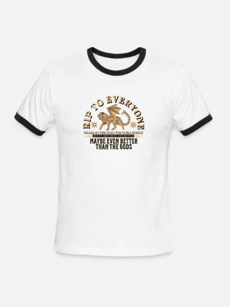 Maybe Even Better Than the Gods - Men's Ringer T-Shirt - white/black