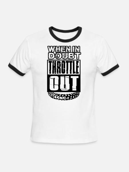 MX Doubt Throttle Out - Men's Ringer T-Shirt - white/black