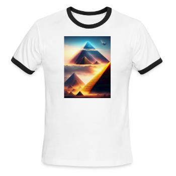 Pyramids in the future - Men's Ringer T-Shirt - white/black - Front - Jackson (183cm)