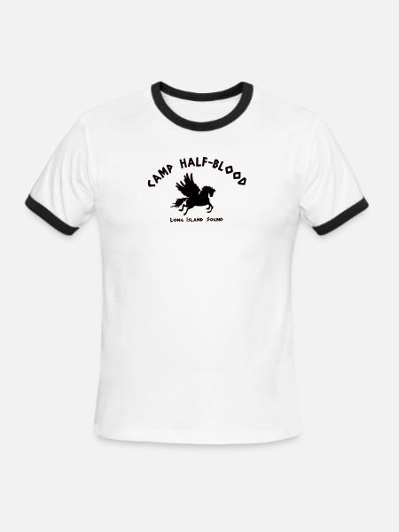 Camp Half Blood Full camp logo - Men's Ringer T-Shirt - white/black