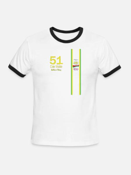 Cole Trickle Days of Thunder Rubbin is racin - Men's Ringer T-Shirt - white/black