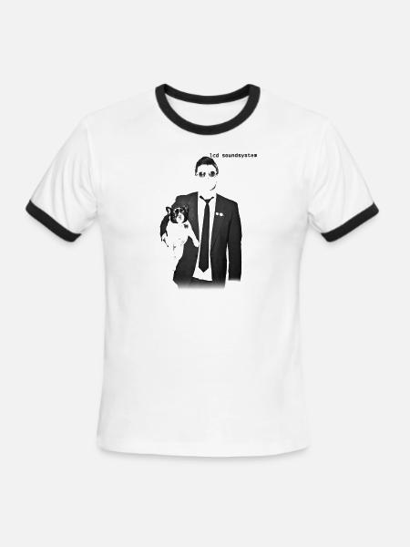 LCD Sound System - Men's Ringer T-Shirt - white/black