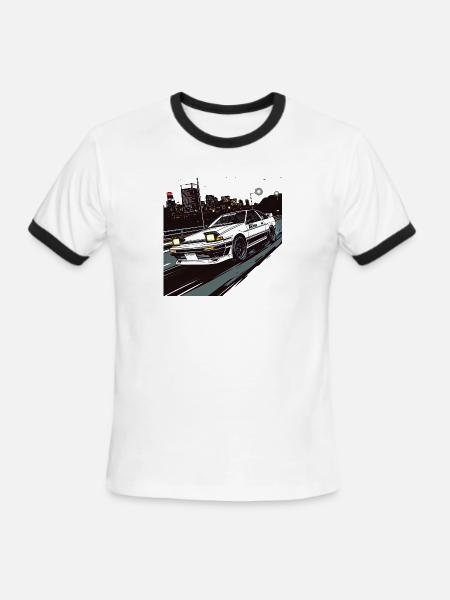 Toyota AE86 - Men's Ringer T-Shirt - white/black