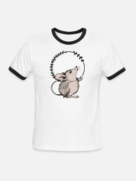 Mouse - Men's Ringer T-Shirt - white/black