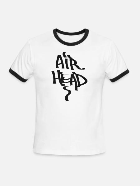 Air Head - Men's Ringer T-Shirt - white/black