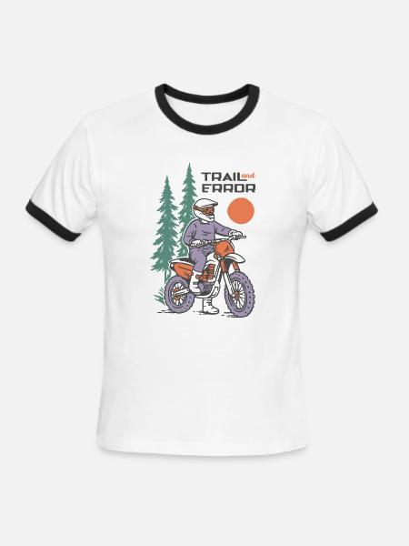 Trail and Error - Men's Ringer T-Shirt - white/black