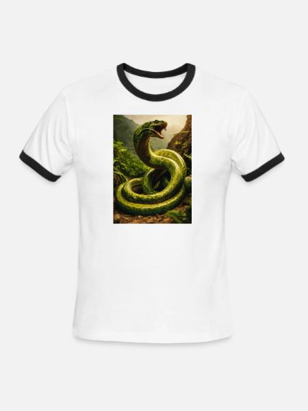 Titanoboa: prehistoric predator. - Men's Ringer T-Shirt - white/black