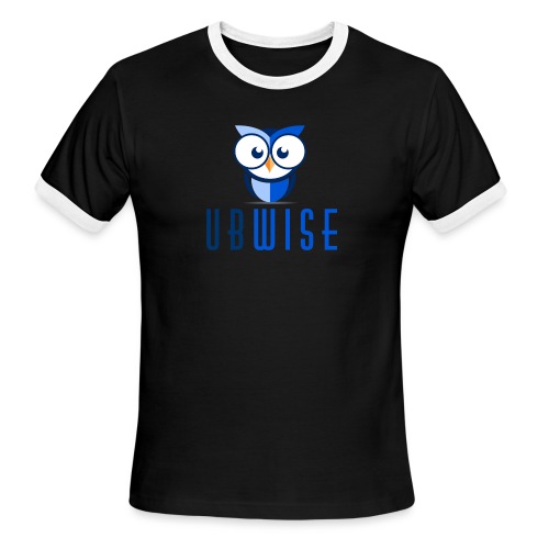 UBWise Logo Owl Bottom - Men's Ringer T-Shirt