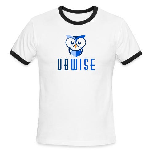 UBWise Logo Owl Bottom - Men's Ringer T-Shirt