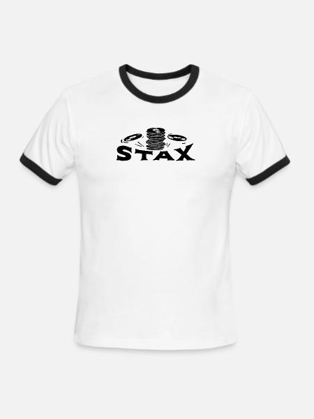 Stax Records - Men's Ringer T-Shirt - white/black