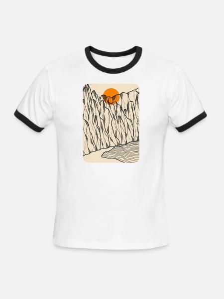 Tebing Tinggi - Men's Ringer T-Shirt - white/black