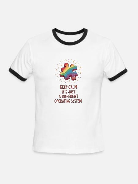 Different Operating System - Men's Ringer T-Shirt - white/black