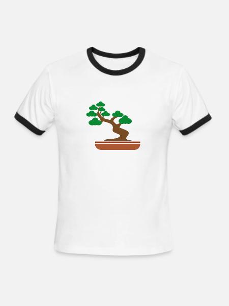 bonsai - Men's Ringer T-Shirt - white/black