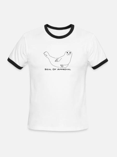 Seal Of Approval - Men's Ringer T-Shirt - white/black