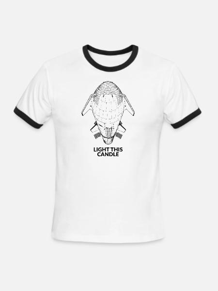 Light This Candle - Black - Men's Ringer T-Shirt - white/black