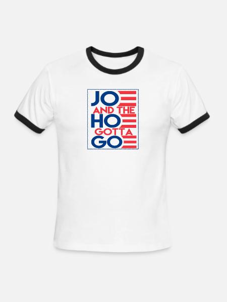 joee and the ho gotta go - Men's Ringer T-Shirt - white/black
