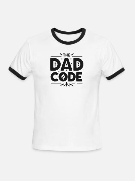 The Dad Code - Men's Ringer T-Shirt - white/black