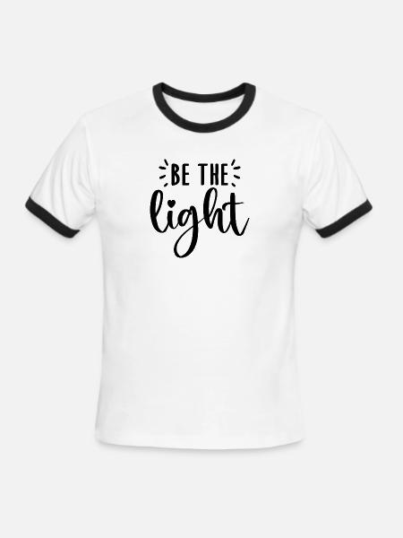 Be The Light - Men's Ringer T-Shirt - white/black