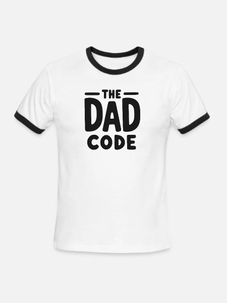 The Dad Code - Men's Ringer T-Shirt - white/black