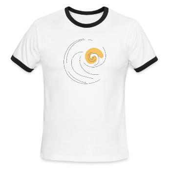 abstract - Men's Ringer T-Shirt - white/black - Front - Jackson (183cm)