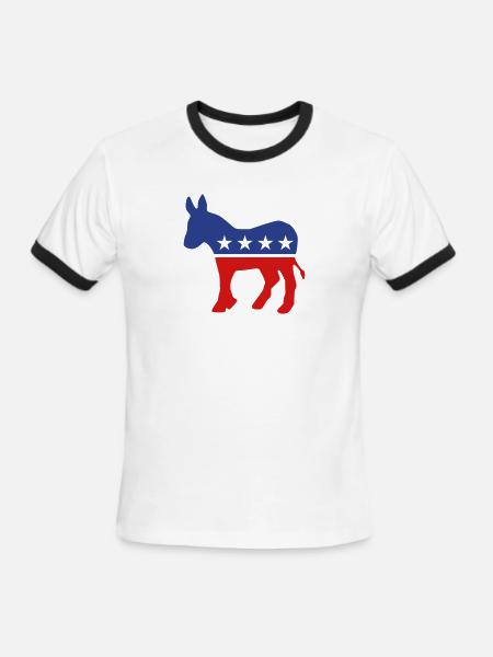 Democrats - Men's Ringer T-Shirt - white/black