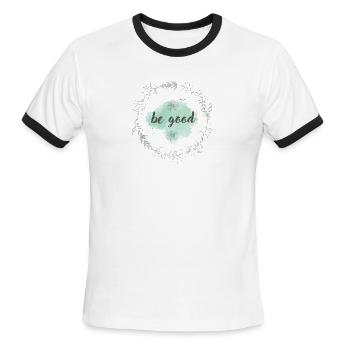be good - Men's Ringer T-Shirt - white/black - Front - Jackson (183cm)