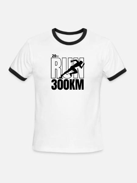 Run - Men's Ringer T-Shirt - white/black