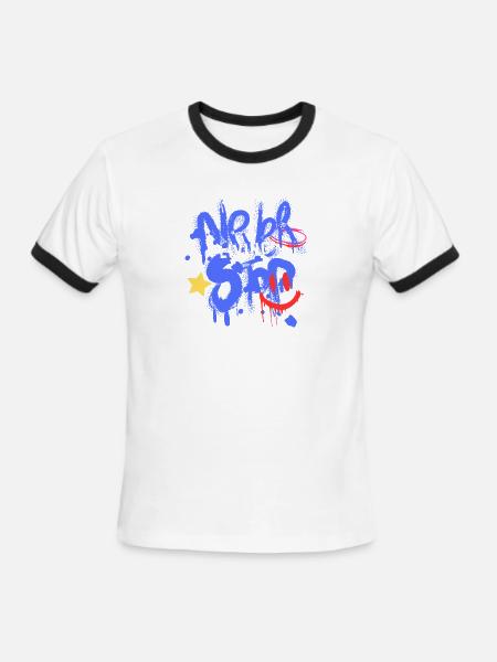 Living - Men's Ringer T-Shirt - white/black
