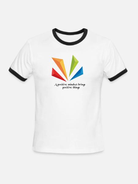 Social - Men's Ringer T-Shirt - white/black