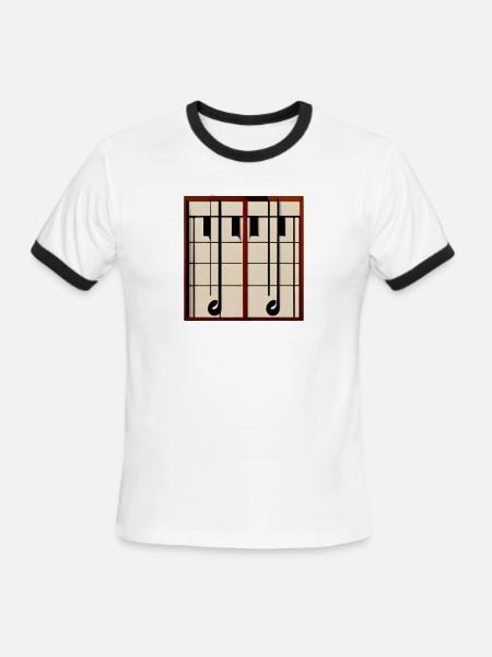 Music - Men's Ringer T-Shirt - white/black